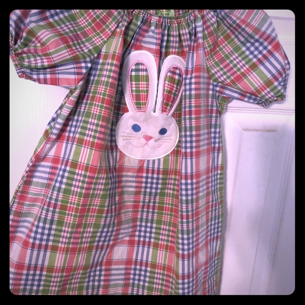 Plaid Easter Bunny Dress, Super Cute!